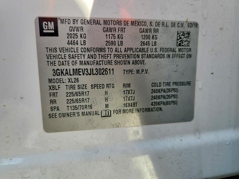 Auction sale of the 2018 Gmc Terrain, vin: 3GKALMEV3JL302611, lot number: 53385156