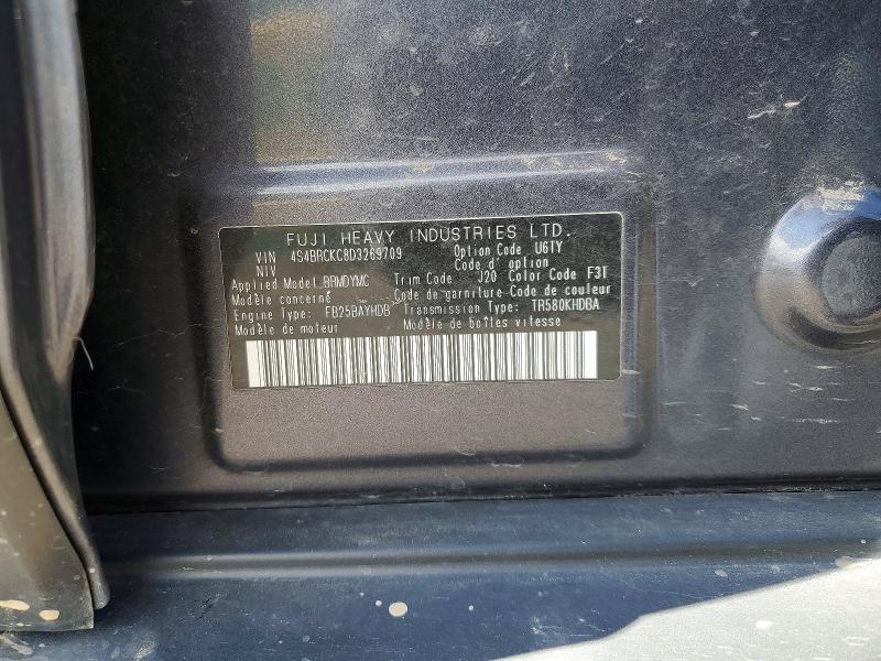 2013 Subaru Outback მანქანა იყიდება აუქციონზე, vin: 4S4BRCKC8D3269709, აუქციონის ნომერი: 55370346
