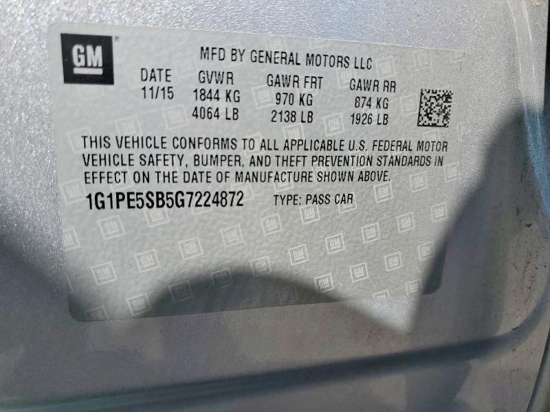Продаж на аукціоні авто 2016 Chevrolet Cruze Limited, vin: 1G1PE5SB5G7224872, номер лоту: 54108906