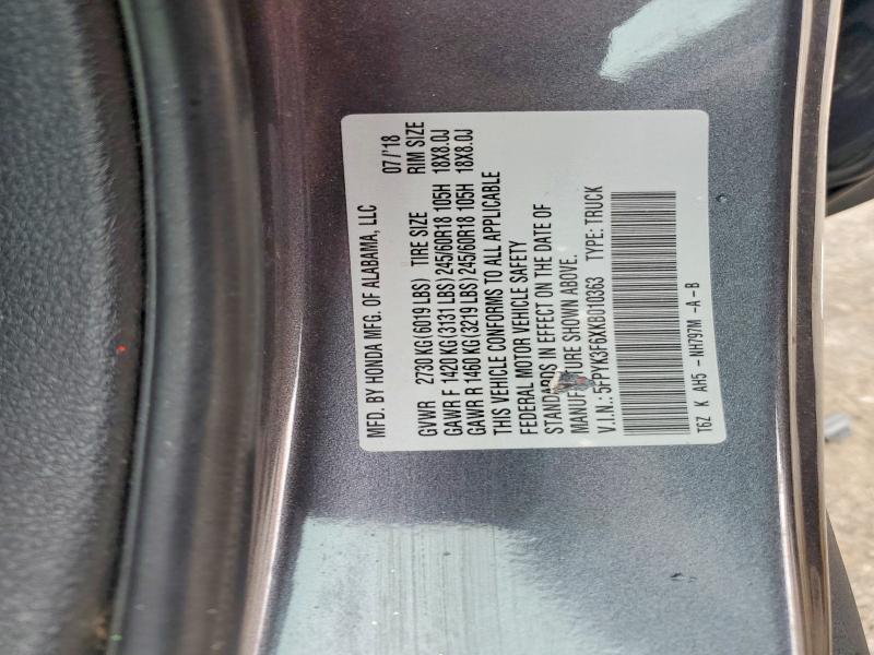 Продажа на аукционе авто 2019 Honda Ridgeline, vin: 5FPYK3F6XKB010363, номер лота: 52963956