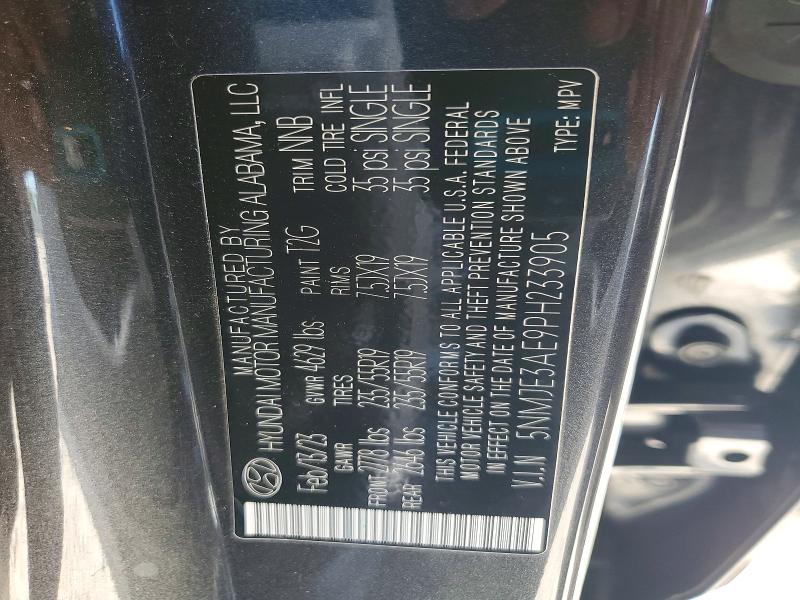 Aukcja sprzedaży 2023 Hyundai Tucson, vin: 5NMJE3AE9PH233905, numer aukcji: 53576686