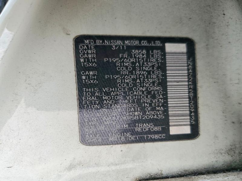 Aukcja sprzedaży 2011 Nissan Cube, vin: JN8AZ2KR5BT209435, numer aukcji: 51854986