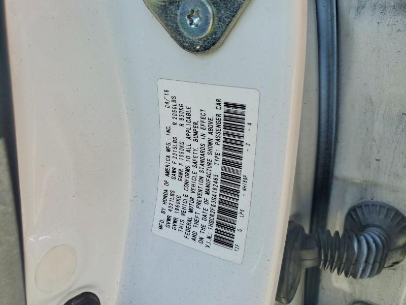 Продажа на аукционе авто 2016 Honda Accord, vin: 1HGCR2F63GA192465, номер лота: 55184066
