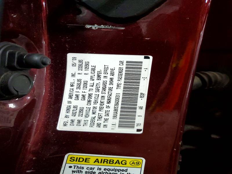 Aukcja sprzedaży 2009 Acura Tl, vin: 19UUA96539A006311, numer aukcji: 54553656