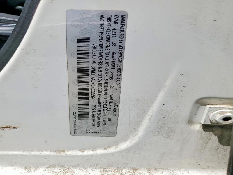 Aukcja sprzedaży 2012 Volkswagen Jetta, vin: 3VWDP7AJXCM332264, numer aukcji: 54731096