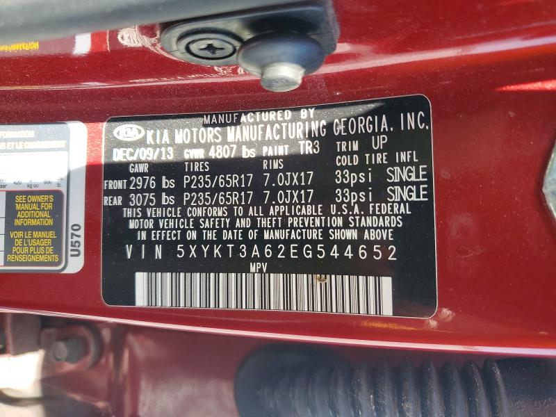 Aukcja sprzedaży 2014 Kia Sorento, vin: 5XYKT3A62EG544652, numer aukcji: 51079886