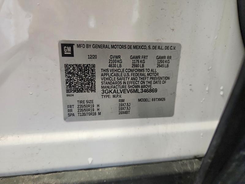 Aukcja sprzedaży 2021 Gmc Terrain, vin: 3GKALVEV6ML346869, numer aukcji: 53598216