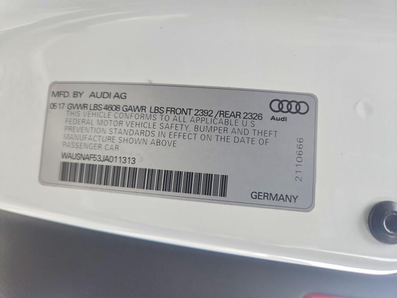 Продажа на аукционе авто 2018 Audi A5, vin: WAUSNAF53JA011313, номер лота: 53867226