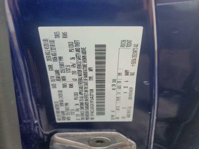 Продажа на аукционе авто 2015 Ford Escape, vin: 1FMCU0GX1FUA37138, номер лота: 55240276