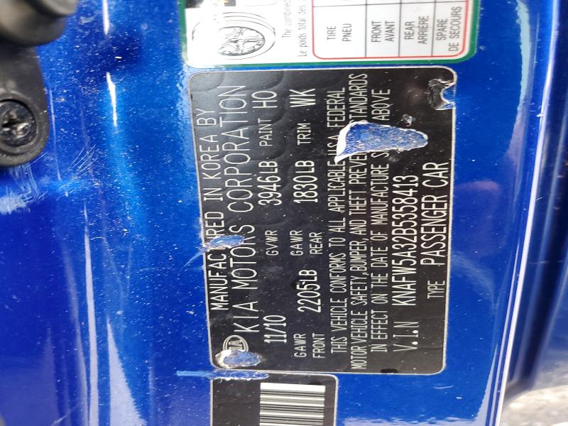 55390606 :رقم المزاد ، KNAFW5A32B5358413 vin ، 2011 Kia Forte مزاد بيع
