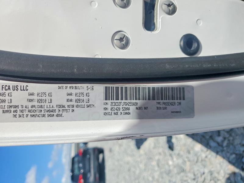 2016 Dodge Challenger მანქანა იყიდება აუქციონზე, vin: 2C3CDZFJ7GH255020, აუქციონის ნომერი: 52651806