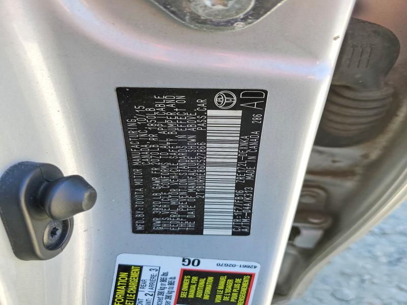 2016 Toyota Corolla მანქანა იყიდება აუქციონზე, vin: 2T1BURHE8GC527866, აუქციონის ნომერი: 53289776