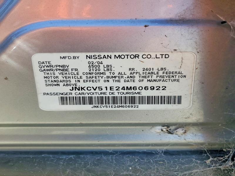 51567716 :رقم المزاد ، JNKCV51E24M606922 vin ، 2004 Infiniti G35 مزاد بيع