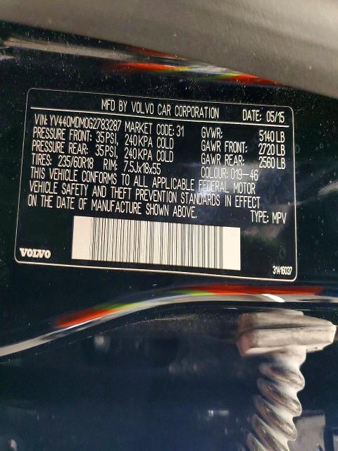 50674816 :رقم المزاد ، YV440MDM0G2783287 vin ، 2016 Volvo Xc60 مزاد بيع