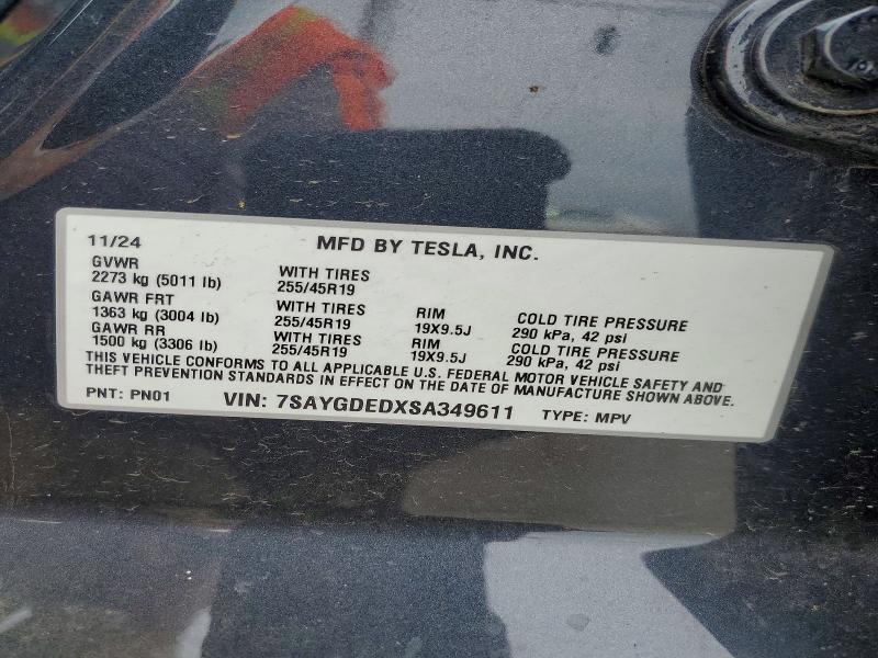 Aukcja sprzedaży 2025 Tesla Model Y, vin: 7SAYGDEDXSA349611, numer aukcji: 55070436