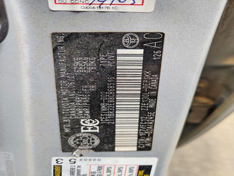 53806036 :رقم المزاد ، 2T1BR32E88C868516 vin ، 2008 Toyota Corolla مزاد بيع