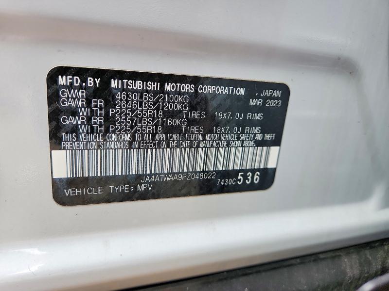 Aukcja sprzedaży 2023 Mitsubishi Eclipse Cross, vin: JA4ATWAA9PZ048022, numer aukcji: 53065166