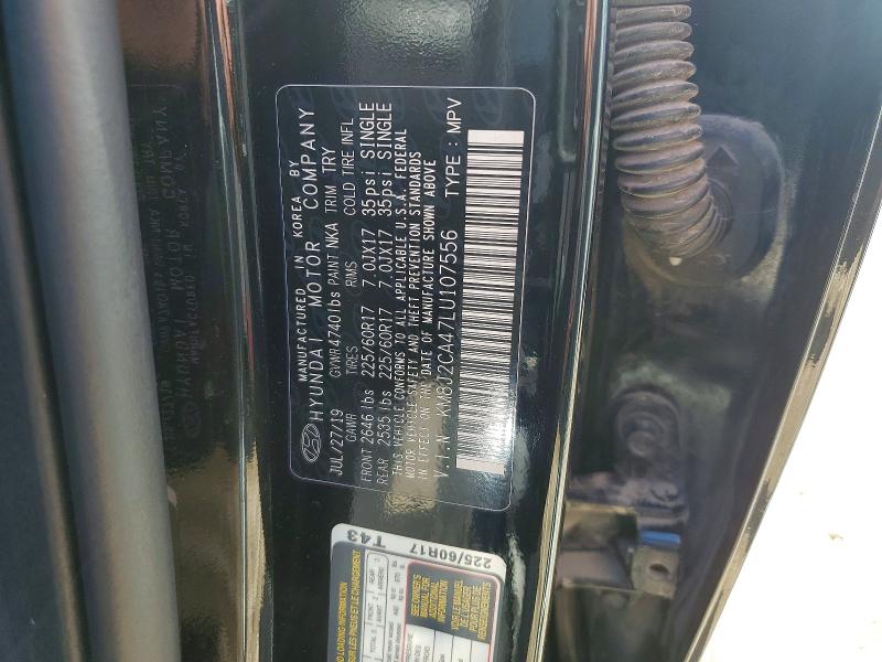53259056 :رقم المزاد ، KM8J2CA47LU107556 vin ، 2020 Hyundai Tucson مزاد بيع