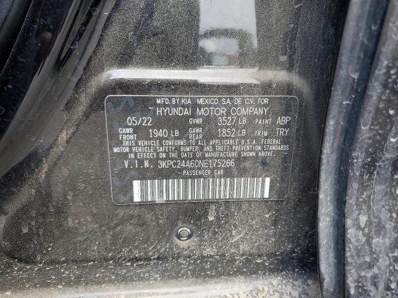 Продажа на аукционе авто 2022 Hyundai Accent, vin: 3KPC24A60NE175266, номер лота: 52248966