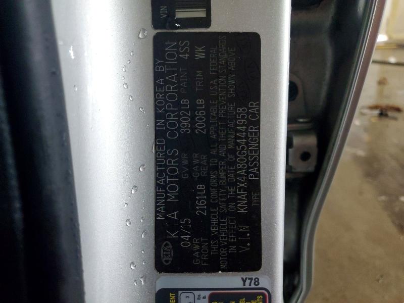 Aukcja sprzedaży 2016 Kia Forte, vin: KNAFX4A80G5444958, numer aukcji: 52423326