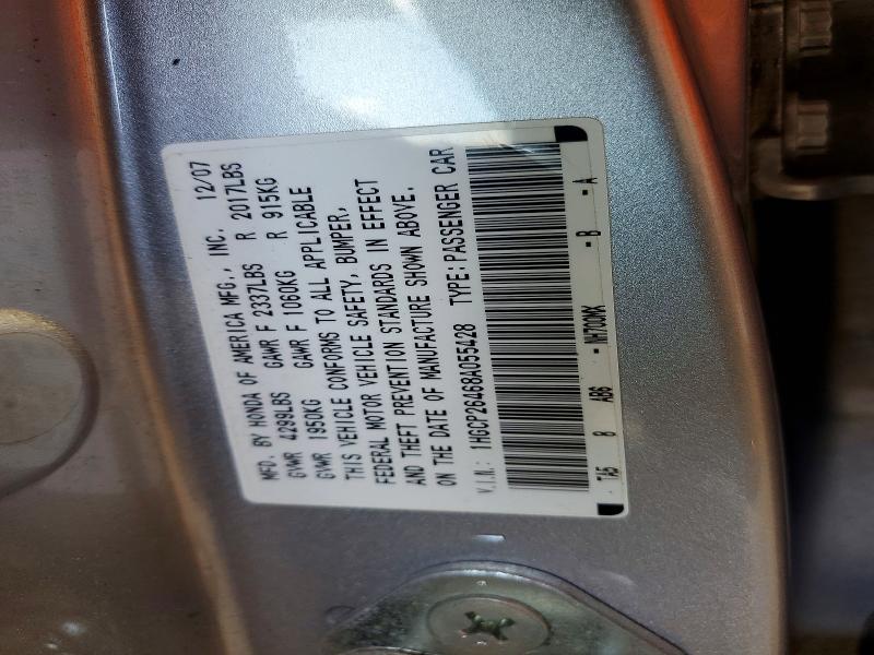 Продаж на аукціоні авто 2008 Honda Accord, vin: 1HGCP26468A055428, номер лоту: 53785996