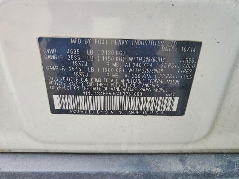 55136116 :رقم المزاد ، 4S4BSAJC4F3251088 vin ، 2015 Subaru Outback مزاد بيع