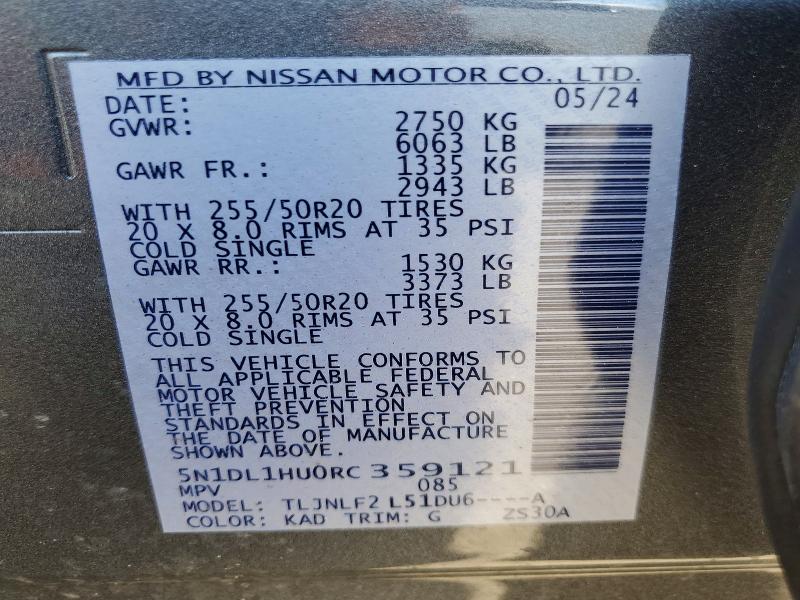 Продажа на аукционе авто 2024 Infiniti Qx60, vin: 5N1DL1HU0RC359121, номер лота: 53440416