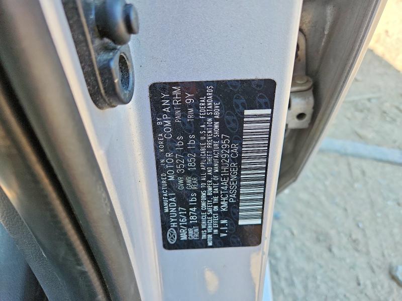 Продажа на аукционе авто 2017 Hyundai Accent, vin: KMHCT4AE1HU292957, номер лота: 52310526