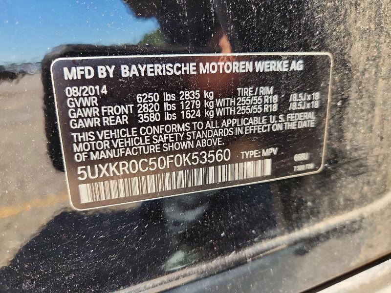 52493676 :رقم المزاد ، 5UXKR0C50F0K53560 vin ، 2015 Bmw X5 مزاد بيع