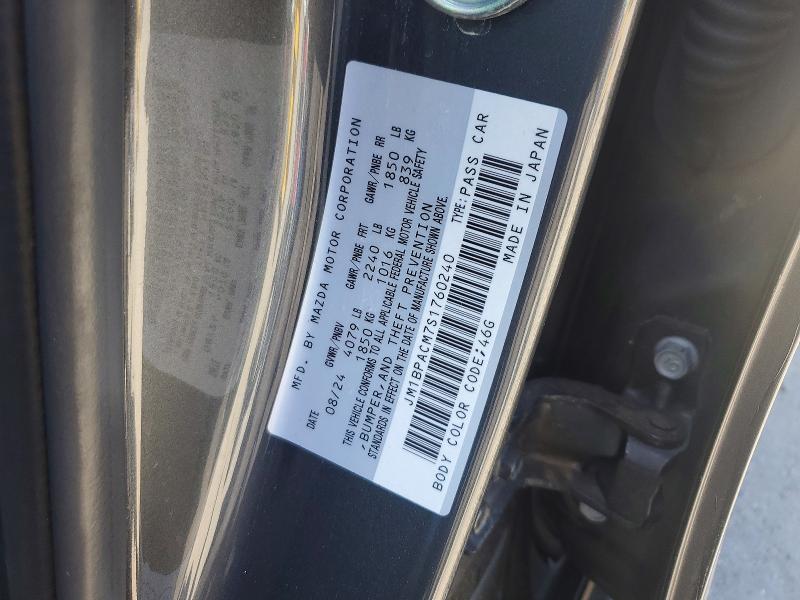 Aukcja sprzedaży 2025 Mazda 3, vin: JM1BPACM7S1760240, numer aukcji: 55159706