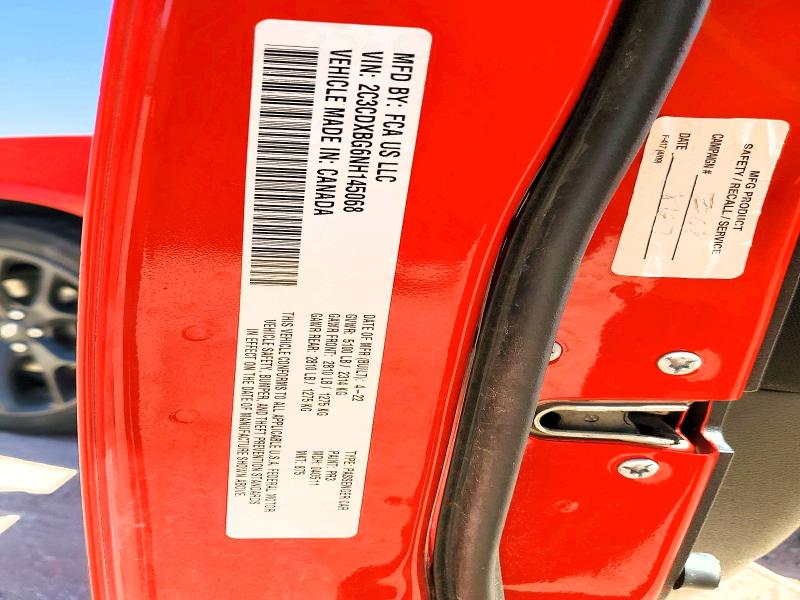 Продаж на аукціоні авто 2022 Dodge Charger, vin: 2C3CDXBG6NH145068, номер лоту: 53170226