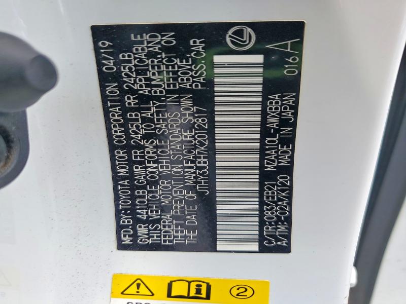 2019 Lexus Ux მანქანა იყიდება აუქციონზე, vin: JTHY3JBH7K2012817, აუქციონის ნომერი: 55164986