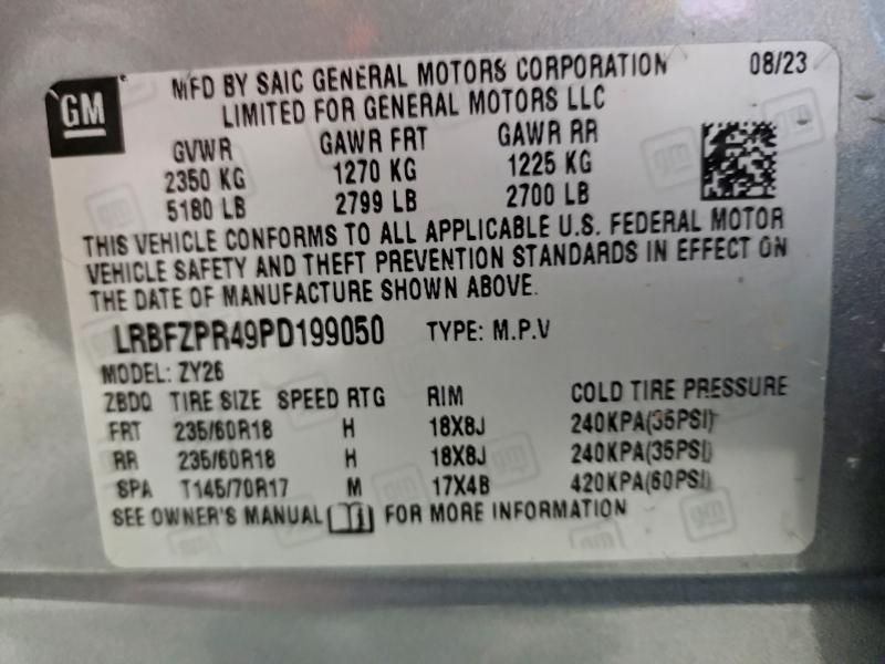 Aukcja sprzedaży 2023 Buick Envision, vin: LRBFZPR49PD199050, numer aukcji: 53162906