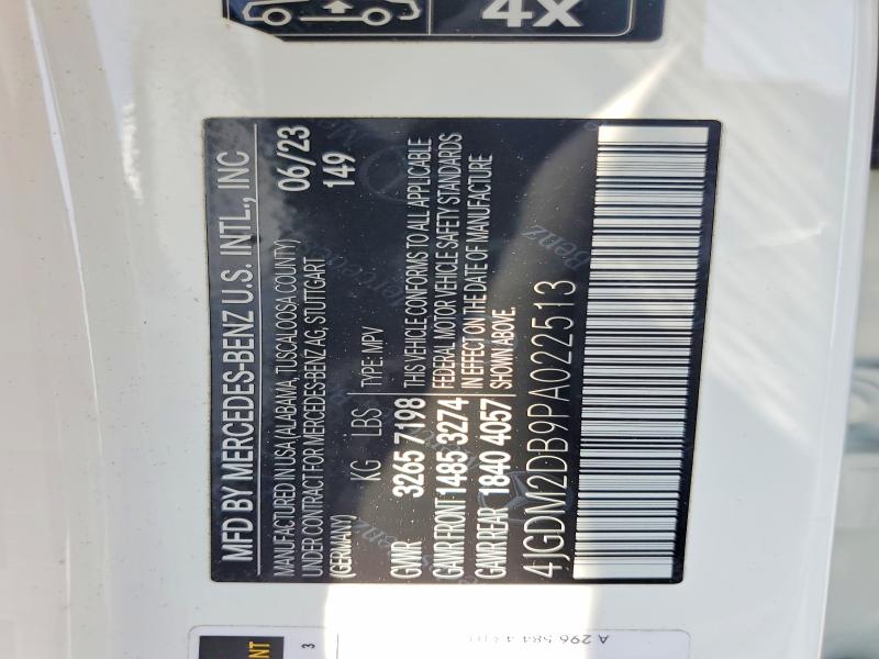 52662486 :رقم المزاد ، 4JGDM2DB9PA022513 vin ، 2023 Mercedes-benz Eqs Suv مزاد بيع