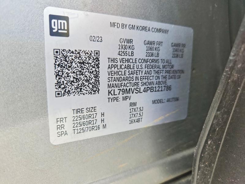 Продажа на аукционе авто 2023 Chevrolet Trailblazer, vin: KL79MVSL4PB121786, номер лота: 54430196