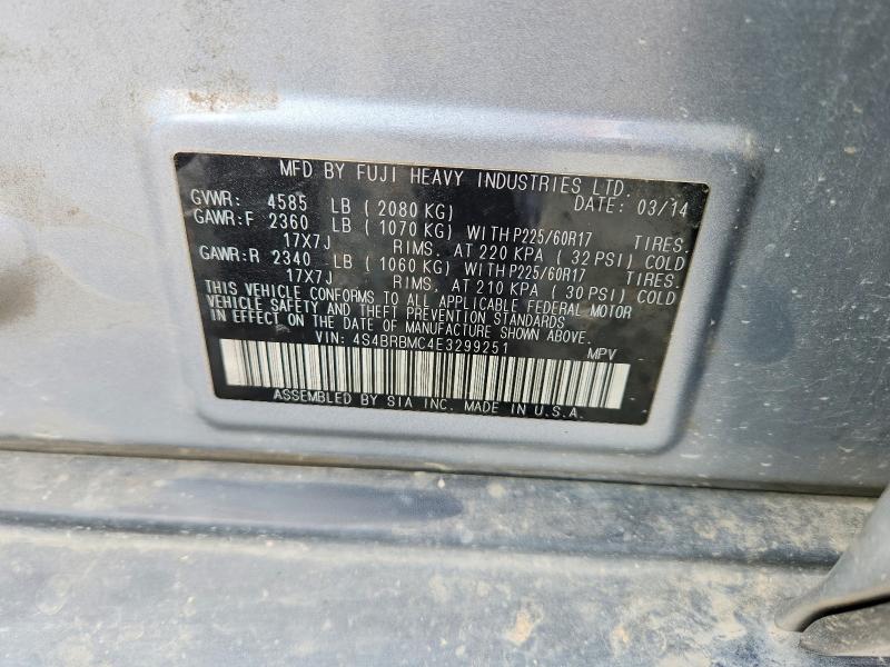 Продажа на аукционе авто 2014 Subaru Outback, vin: 4S4BRBMC4E3299251, номер лота: 53601046