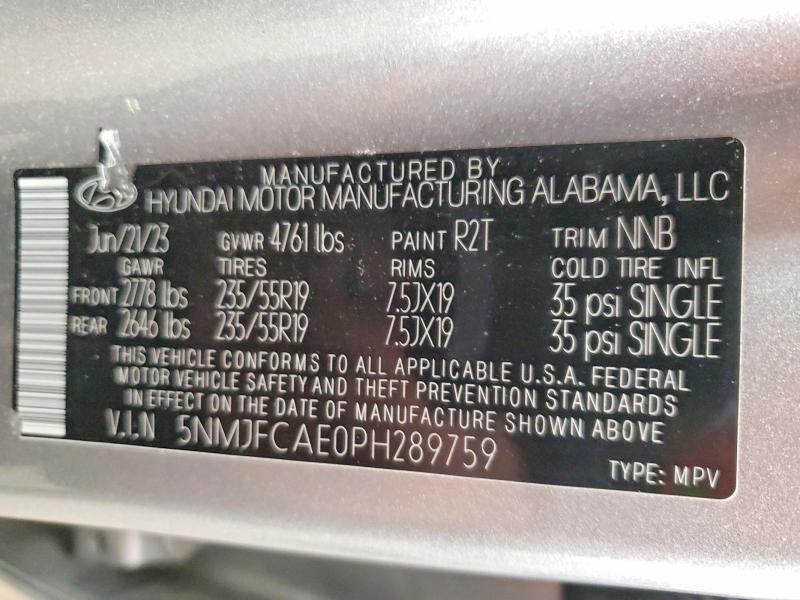 Продажа на аукционе авто 2023 Hyundai Tucson, vin: 5NMJFCAE0PH289759, номер лота: 53364676