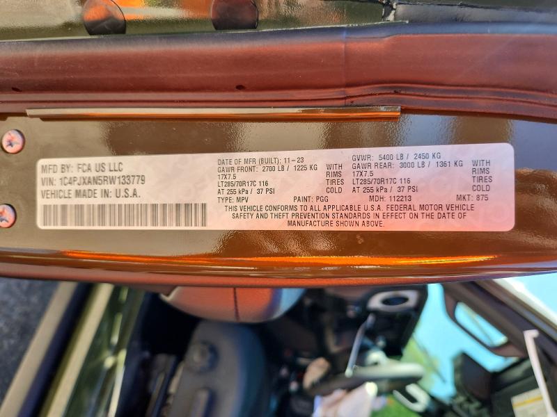 2024 Jeep Wrangler მანქანა იყიდება აუქციონზე, vin: 1C4PJXAN5RW133779, აუქციონის ნომერი: 53388416