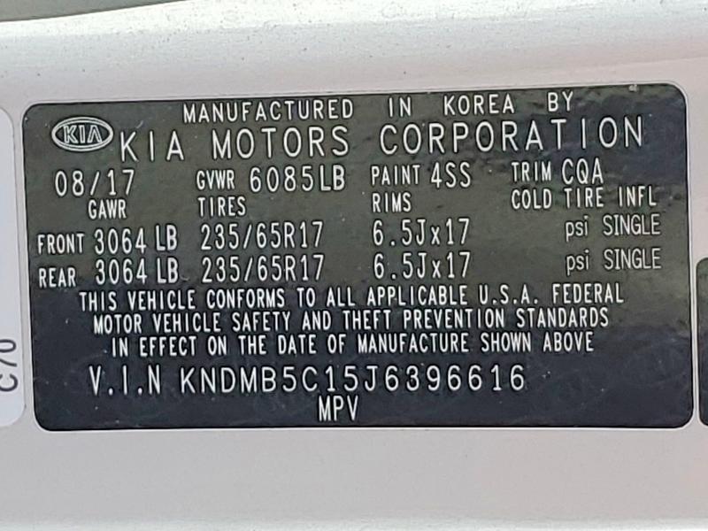 55420936 :رقم المزاد ، KNDMB5C15J6396616 vin ، 2018 Kia Sedona مزاد بيع