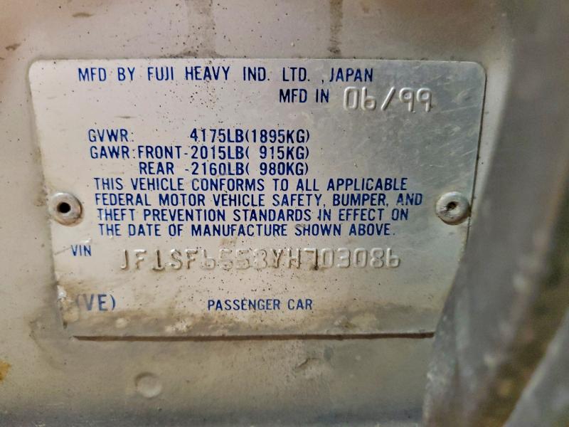 2000 Subaru Forester მანქანა იყიდება აუქციონზე, vin: JF1SF6558YH703086, აუქციონის ნომერი: 54929686