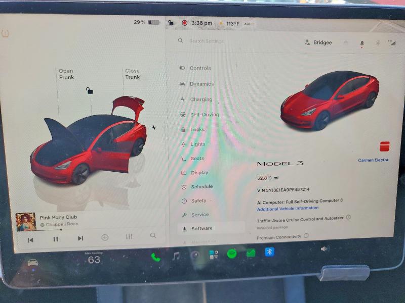 Продажа на аукционе авто 2023 Tesla Model 3, vin: 5YJ3E1EA9PF457214, номер лота: 54623856