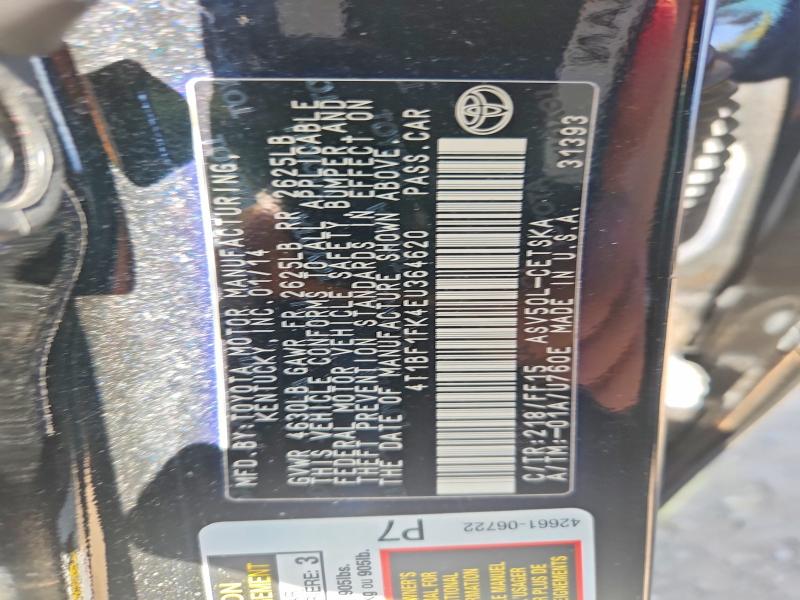 Продаж на аукціоні авто 2014 Toyota Camry, vin: 4T1BF1FK4EU364620, номер лоту: 55341086