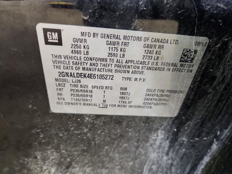 Продаж на аукціоні авто 2014 Chevrolet Equinox, vin: 2GNALDEK4E6105272, номер лоту: 52454336