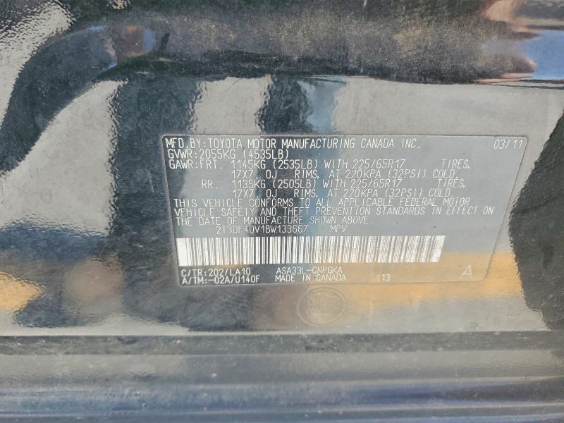 Продажа на аукционе авто 2011 Toyota Rav4, vin: 2T3DF4DV1BW133667, номер лота: 54793096