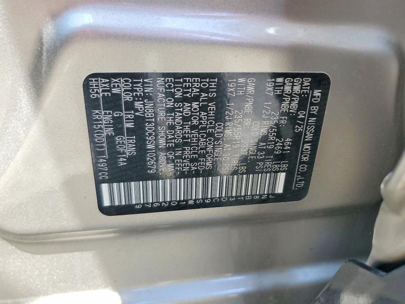 Продажа на аукционе авто 2025 Nissan Rogue, vin: JN8BT3DC9SW102679, номер лота: 55032106