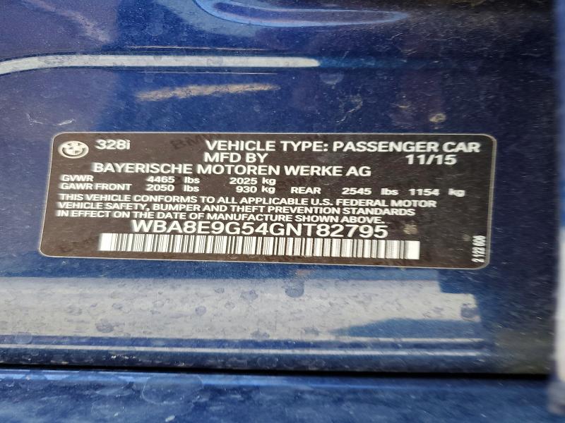 Продажа на аукционе авто 2016 Bmw 328, vin: WBA8E9G54GNT82795, номер лота: 55007126