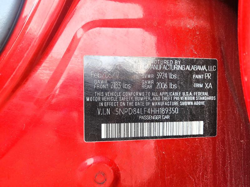 Aukcja sprzedaży 2017 Hyundai Elantra, vin: 5NPD84LF4HH189350, numer aukcji: 54757296