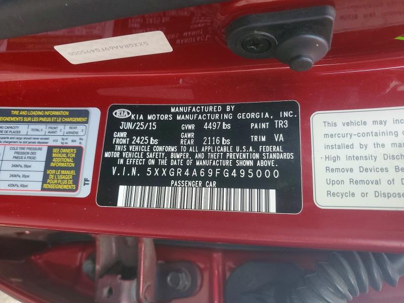 Продаж на аукціоні авто 2015 Kia Optima, vin: 5XXGR4A69FG495000, номер лоту: 55065066