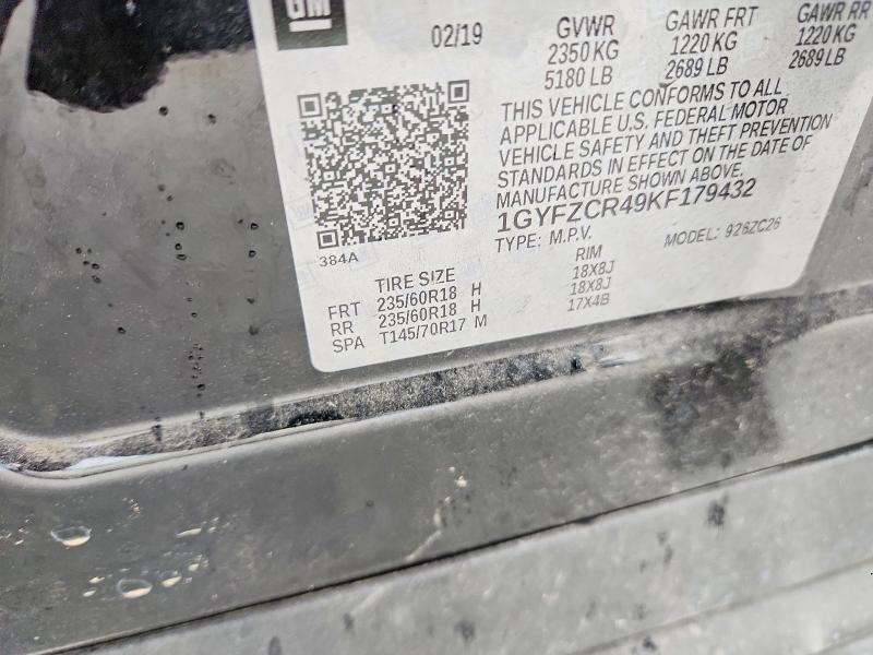 2019 Cadillac Xt4 მანქანა იყიდება აუქციონზე, vin: 1GYFZCR49KF179432, აუქციონის ნომერი: 54140946