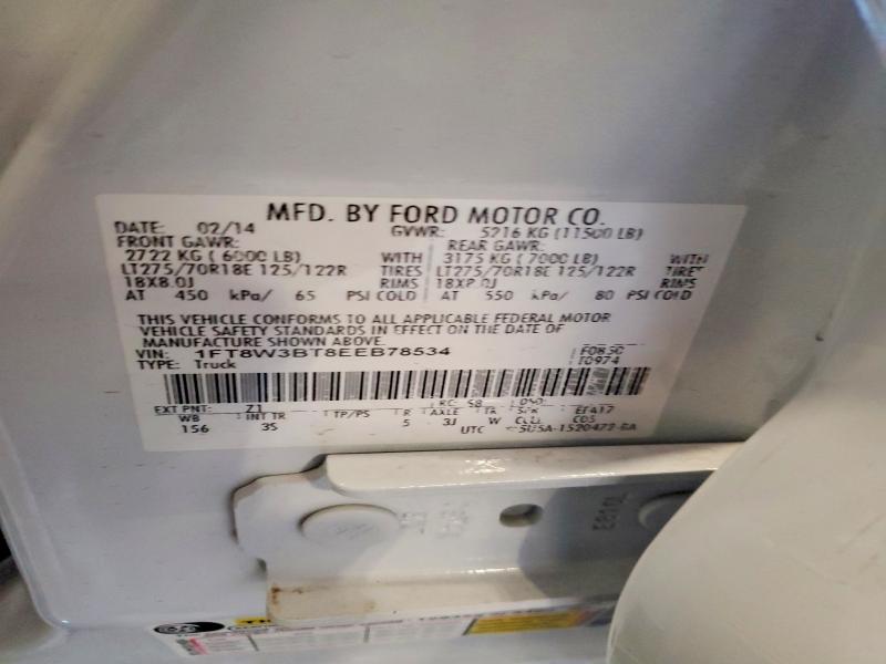 Aukcja sprzedaży 2014 Ford F350, vin: 1FT8W3BT8EEB78534, numer aukcji: 53189736